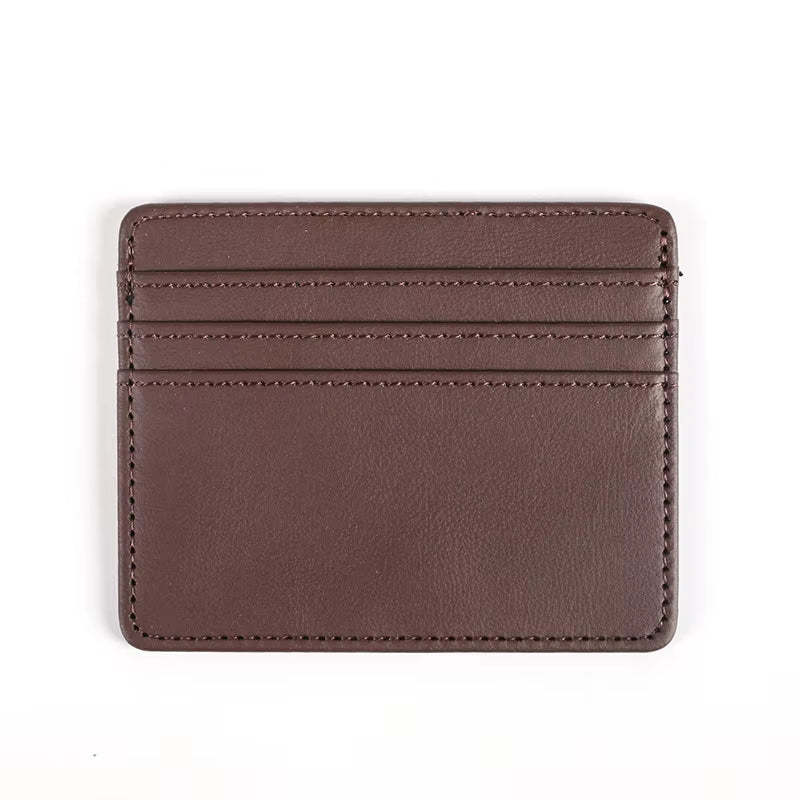 PU Leather ID Card Case - Slim Multi-Slot Holder for Bank/Credit Cards