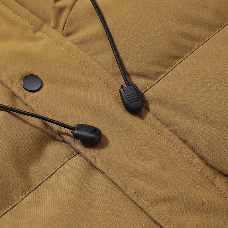 Winter Men Waterproof Windproof Casual Jacket Mens Puffer Hooded Fashion Jacket Man Outdoor Loose Thick Jacket Windbreaker Parka