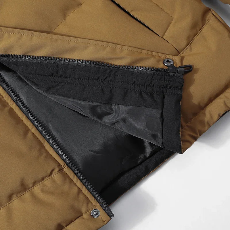 Winter Men Waterproof Windproof Casual Jacket Mens Puffer Hooded Fashion Jacket Man Outdoor Loose Thick Jacket Windbreaker Parka