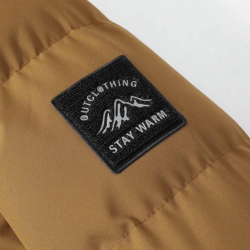 Winter Men Waterproof Windproof Casual Jacket Mens Puffer Hooded Fashion Jacket Man Outdoor Loose Thick Jacket Windbreaker Parka