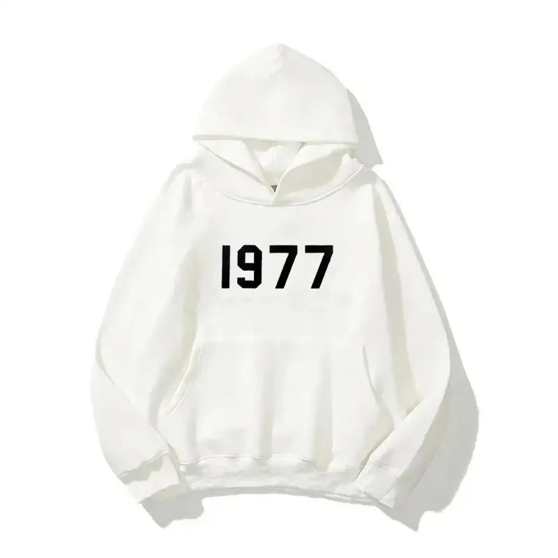 Hoodie 1977 for Men Sweatshirt Unisex Casual Streetwear Hip Hop Style Autumn Winter Comfortable Fashion Pullover Clothes Male