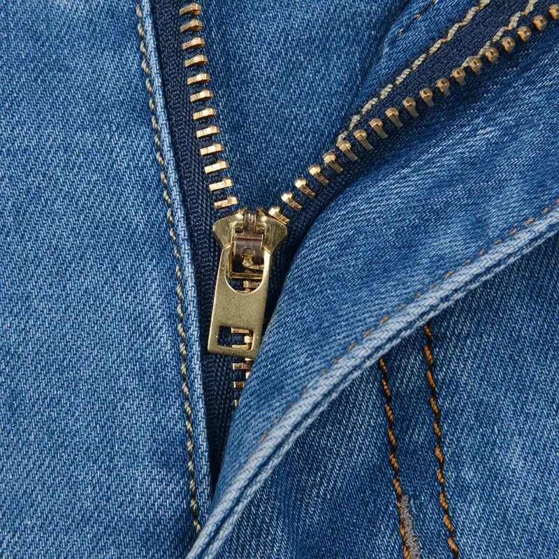 Men Denim Shorts Summer New Style Thin Section Elastic Force Slim Fit Short Jeans Male Brand Clothing Light Blue Retro Blue