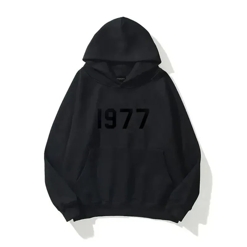 Hoodie 1977 for Men Sweatshirt Unisex Casual Streetwear Hip Hop Style Autumn Winter Comfortable Fashion Pullover Clothes Male