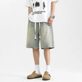 Denim Shorts Men's Summer Thin American Straight-leg Trendy Brand Loose Casual Five-point Pants